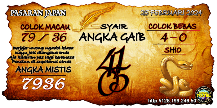 Prediksi Togel Japan Minggu 25 Februari 2024