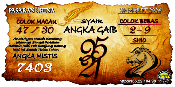 Prediksi Togel China Selasa 26 Maret 2024