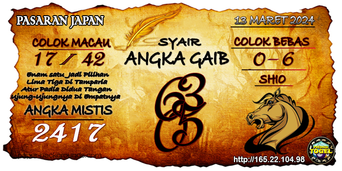 Prediksi Togel Japan Rabu 13 Maret 2024