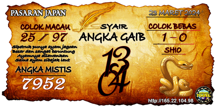 Prediksi Togel Japan Sabtu 23 Maret 2024