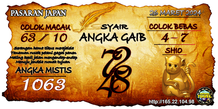 Prediksi Togel Japan Selasa 26 Maret 2024