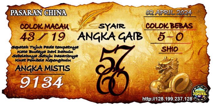 Prediksi Togel China Selasa 02 April 2024