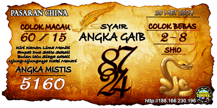 Prediksi Togel China Kamis 30 Mei 2024