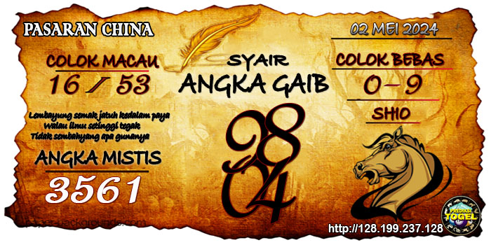 Prediksi Togel China Kamis 02 Mei 2024