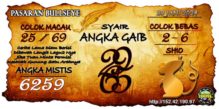 Prediksi Togel Bullseye Minggu 30 Juni 2024