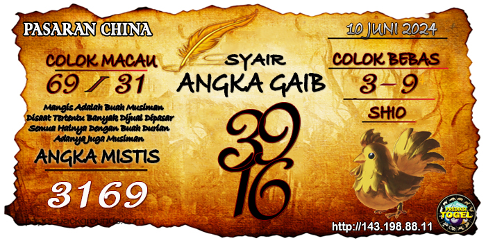 Prediksi Togel China Senin 10 Juni 2024