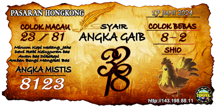 Prediksi Togel Hongkong Senin 17 Juni 2024