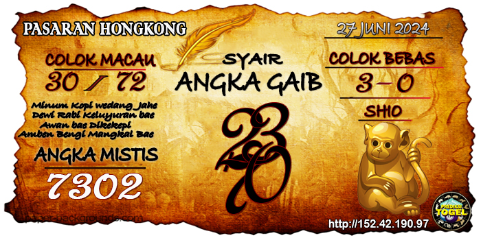 Prediksi Togel Hongkong Kamis 27 Juni 2024