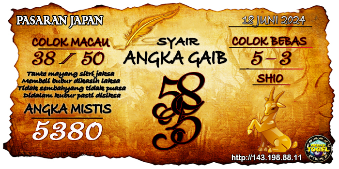 Prediksi Togel Japan Selasa 18 Juni 2024