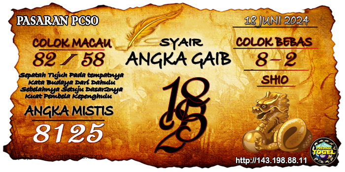 Prediksi Togel Pcso Selasa 18 Juni 2024