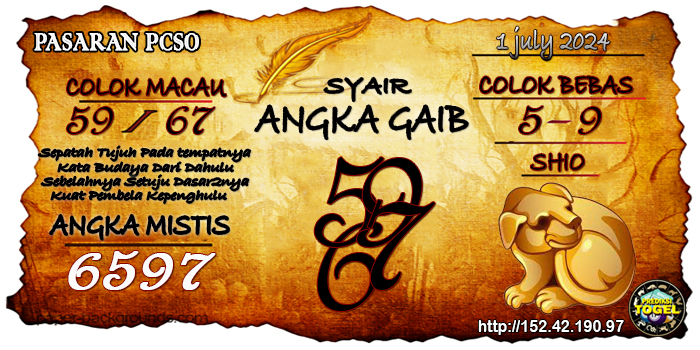 Prediksi Togel Pcso Senin 1 Juli 2024