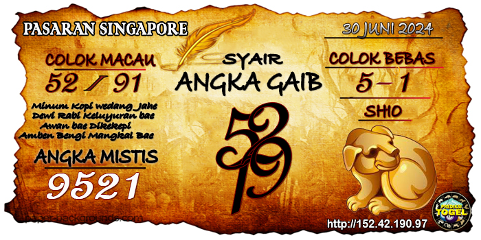 Prediksi Togel Singapore Minggu 30 Juni 2024