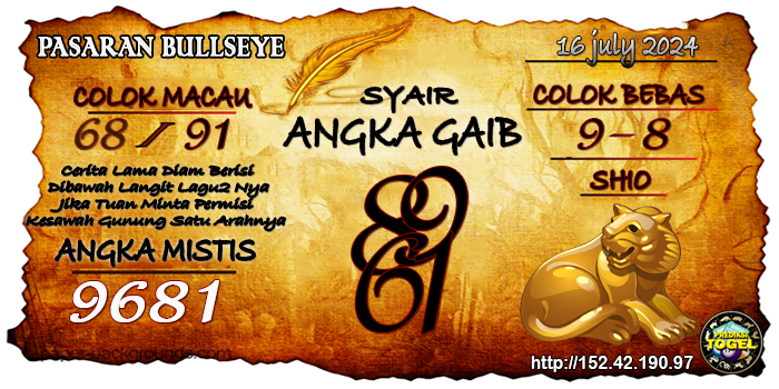 Prediksi Togel Bullseye Selasa 16 Juli 2024