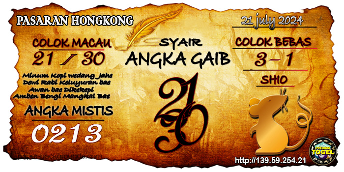 Prediksi Togel Hongkong Minggu 21 Juli 2024