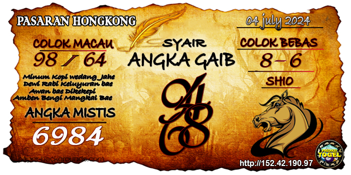 Prediksi Togel Hongkong Kamis 4 Juli 2024