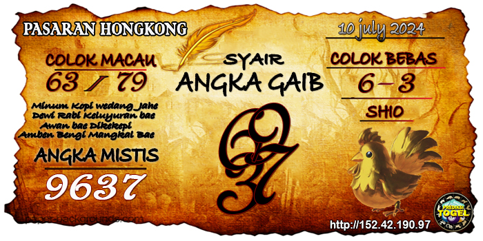 Prediksi Togel Hongkong Rabu 10 Juli 2024