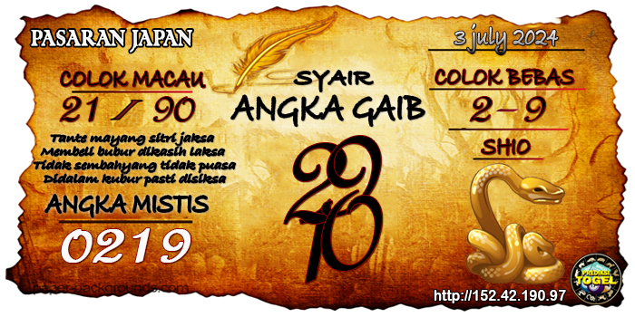 Prediksi Togel Japan Rabu 3 Juli 2024