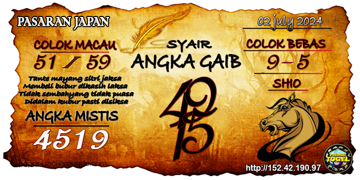 Prediksi Togel Japan Selasa 2 Juli 2024