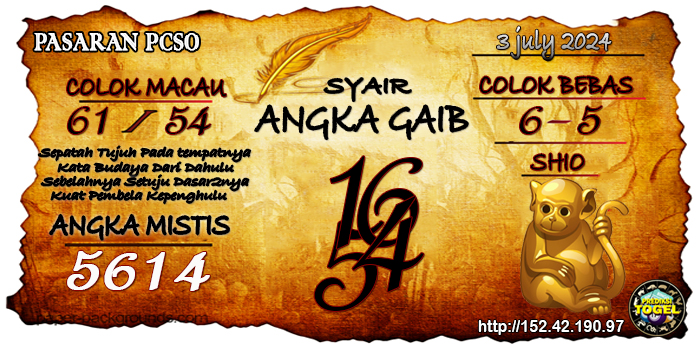 Prediksi Togel Pcso Rabu 3 Juli 2024