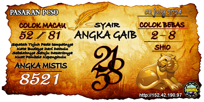 Prediksi Togel Pcso Selasa 2 Juli 2024