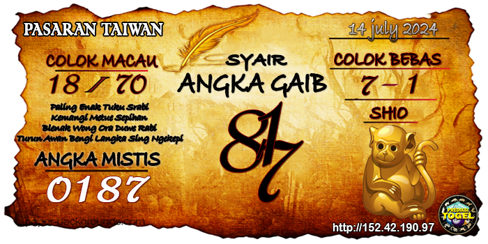 Prediksi Togel Taiwan Minggu 14 Juli 2024