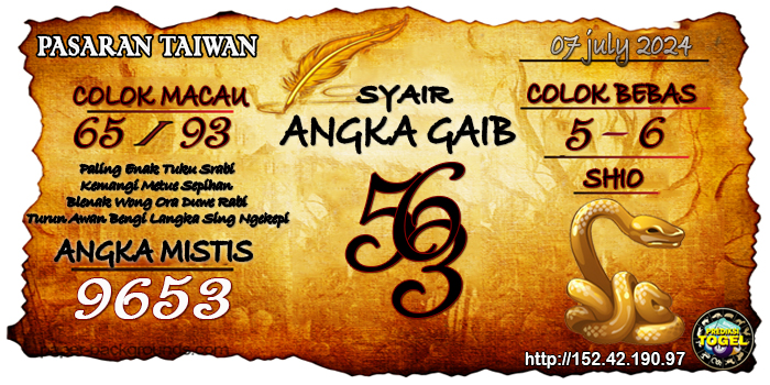 Prediksi Togel Taiwan Minggu 7 Juli 2024