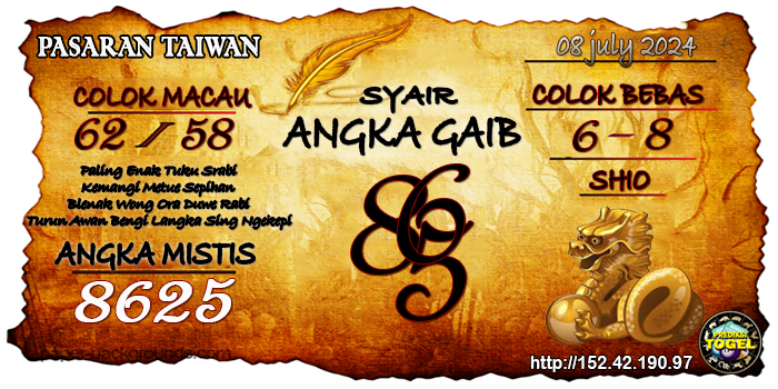 Prediksi Togel Taiwan Senin 8 Juli 2024