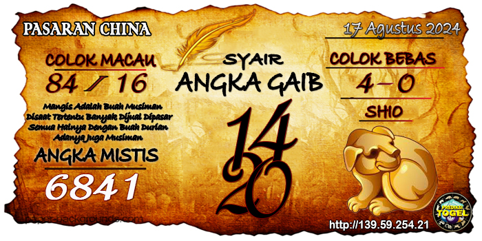 Prediksi Togel China Sabtu 17 Agustus 2024