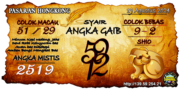 Prediksi Togel Hongkong Senin 19 Agustus 2024