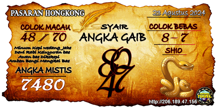 Prediksi Togel Hongkong Jumat 23 Agustus 2024