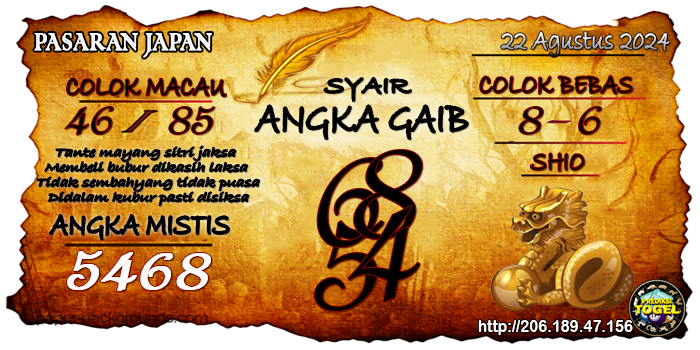 Prediksi Togel Japan Kamis 22 Agustus 2024