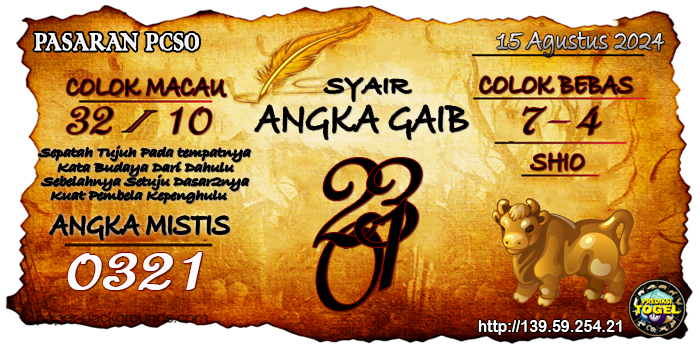 Prediksi Togel Pcso Kamis 15 Agustus 2024