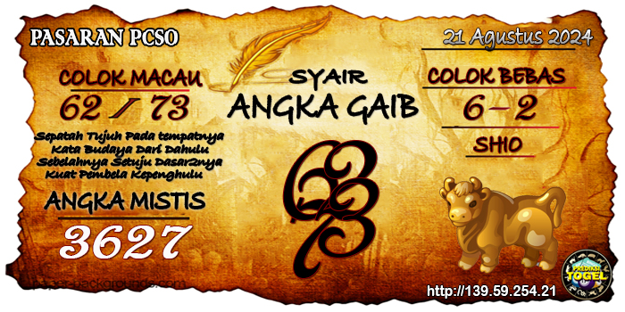 Prediksi Togel Pcso Rabu 21 Agustus 2024