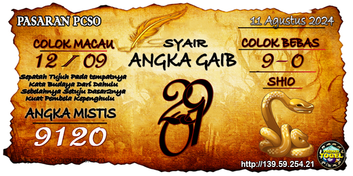 Prediksi Togel Pcso Minggu 11 Agustus 2024