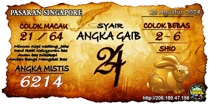 Prediksi Togel Singapore Senin 26 Agustus 2024