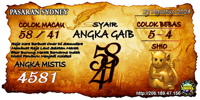 Prediksi Togel Sydney Kamis 29 Agustus 2024