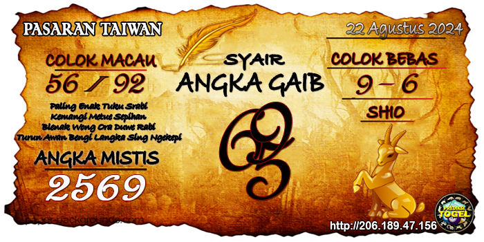 Prediksi Togel Taiwan Kamis 22 Agustus 2024