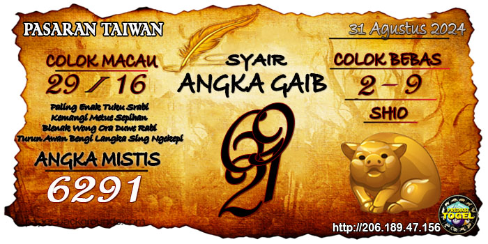 Prediksi Togel Taiwan Sabtu 31 Agustus 2024