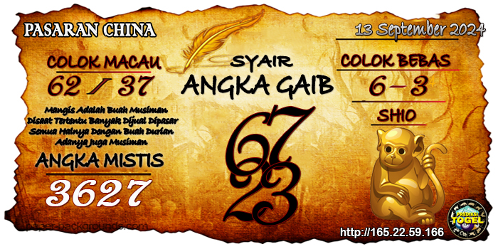 Prediksi Togel China Jumat 13 September 2024