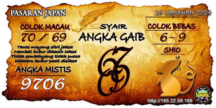 Prediksi Togel Japan Kamis 26 September 2024