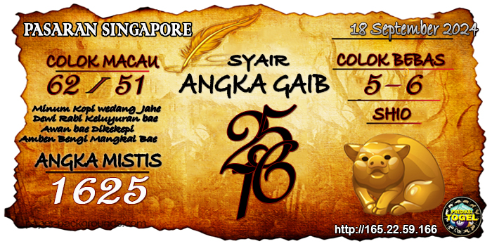 Prediksi Togel Singapore Rabu 18 September 2024