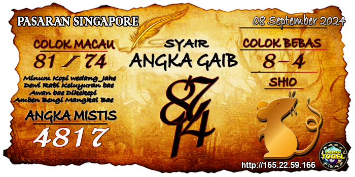 Prediksi Togel Singapore Minggu 08 September 2024