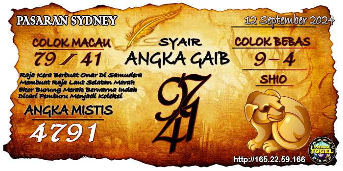 Prediksi Togel Sydney Kamis 12 September 2024