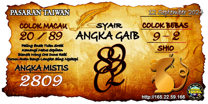 Prediksi Togel Taiwan Kamis 12 September 2024