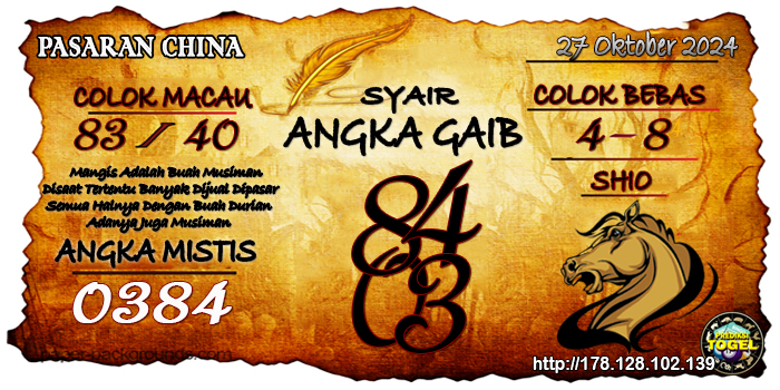 Prediksi Togel China Minggu 27 Oktober 2024