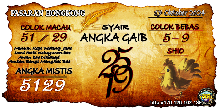 Prediksi Togel Hongkong Kamis 17 Oktober 2024