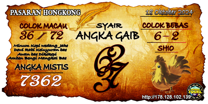 Prediksi Togel Hongkong Jumat 18 Oktober 2024