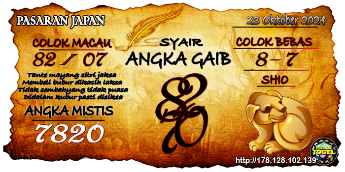 Prediksi Togel Japan Rabu 23 Oktober 2024