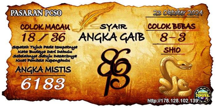 Prediksi Togel Pcso Rabu 23 Oktober 2024