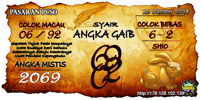 Prediksi Togel Pcso Sabtu 26 Oktober 2024